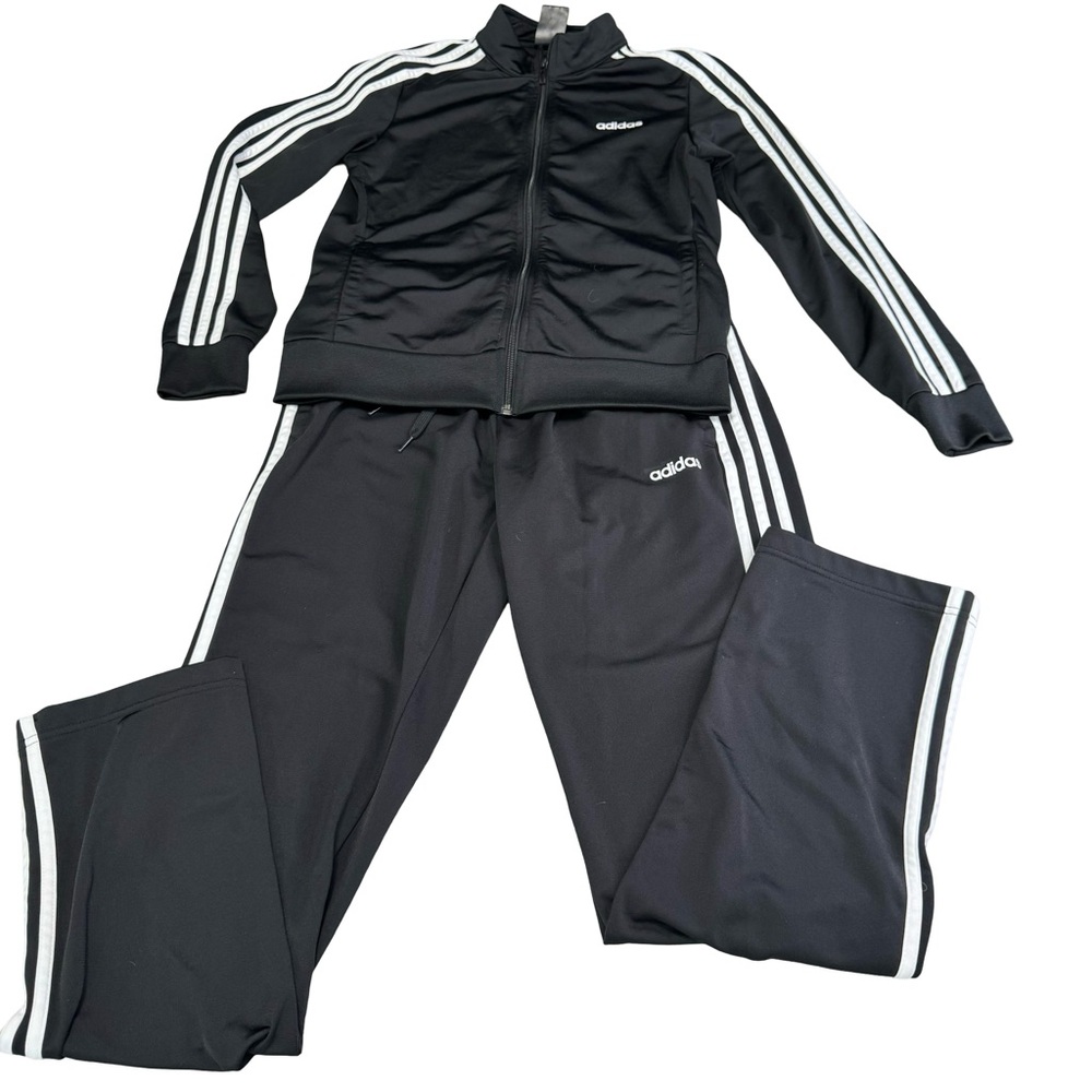 Adidas Women Three Stripe ESSENTIALS TRICOT TRACK JACKET Black White Size S - Picture 6 of 6